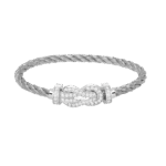 [Eternal Jewelry]CHANCE LARGE 8 FIGURE BUCKLE FULL DIAMOND BRACELET SILVER