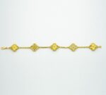 [Eternal Jewelry]CLOVER BRACELET 5 MOTIFS GOLD DIAMOND - Image 5