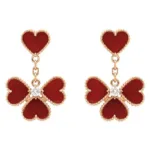 [Eternal Jewelry]SWEET CLOVER CARNELIAN EARRINGS - Image 2