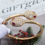 [Eternal Jewelry]SERPENTI BRACELET PINK GOLD DIAMOND DOUBLE SNAKE - Image 5