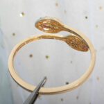 [Eternal Jewelry]SERPENTI BRACELET PINK GOLD DIAMOND DOUBLE SNAKE - Image 7