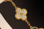 [Eternal Jewelry]CLOVER EARRINGS GOLD MALACHITE DIAMOND 3 MOTIF - Image 8