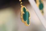[Eternal Jewelry]CLOVER EARRINGS GOLD MALACHITE DIAMOND 3 MOTIF - Image 9