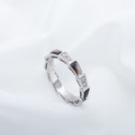 [Eternal Jewelry]SERPENTI RING SILVER  DIAMOND BLACK MOP 3MM - Image 2