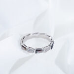 [Eternal Jewelry]SERPENTI RING SILVER  DIAMOND BLACK MOP 3MM - Image 5