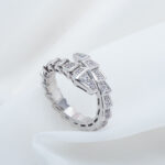 [Eternal Jewelry]SERPENTI RING SILVER DIAMOND PAVED 4MM - Image 5