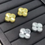 [Eternal Jewelry]CLOVER MINI 9.5MM LASER EARRINGS