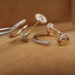 [Eternal Jewelry]JUSTE EARRINGS 12.75MM PINK GOLD DIAMOND - Image 4