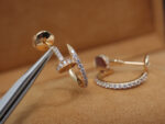 [Eternal Jewelry]JUSTE EARRINGS 12.75MM PINK GOLD DIAMOND - Image 5