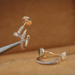 [Eternal Jewelry]JUSTE EARRINGS 12.75MM PINK GOLD DIAMOND - Image 8
