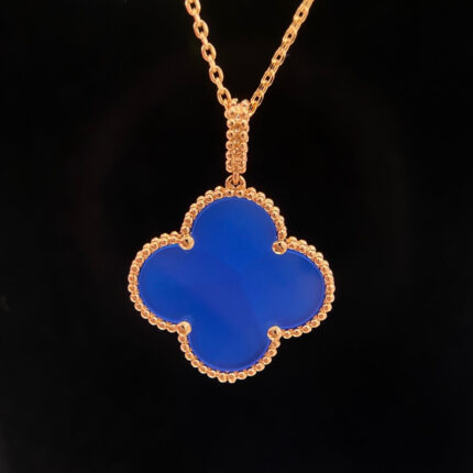 [Eternal Jewelry]CLOVER 25MM NECKLACE TURQUOISE ROSE GOLD