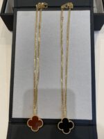 [Eternal Jewelry]CLOVER 25MM NECKLACE GOLD CARNELIAN - Image 4