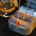 [Eternal Jewelry]SUN PEDANT PINK GOLD 1 DIAMOND NECKLACE - Image 3