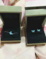 [Eternal Jewelry]BUTTERFLY TURQUOISE EARRINGS SILVER - Image 4
