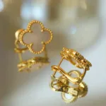 [Eternal Jewelry]CLOVER MEDIUM 1 MOTIFS  WHITE MOP STUD EARRINGS - Image 5