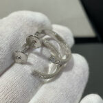 [Eternal Jewelry]LOVE DIAMOND SILVER HOOP EARRINGS - Image 6