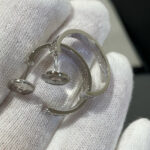 [Eternal Jewelry]LOVE DIAMOND SILVER HOOP EARRINGS - Image 7