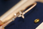 [Eternal Jewelry]IDYLLE PINK GOLD OPEN BRACELET DIAMOND PAVED - Image 5