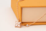 [Eternal Jewelry]STAR PINK MOP 1 DIAMOND PINK GOLD NECKLACE - Image 5