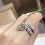 [Eternal Jewelry]SERPENTI DOUBLE RING SILVER DIAMOND PAVED - Image 4