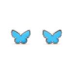 [Eternal Jewelry]BUTTERFLY TURQUOISE EARRINGS SILVER - Image 2