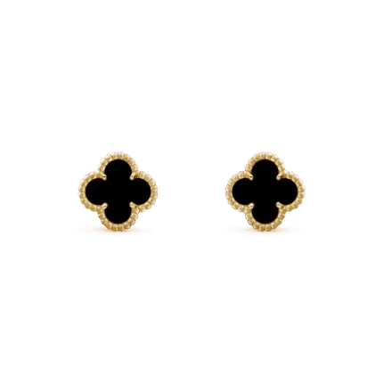 [Eternal Jewelry]CLOVER MINI 9.5MM BLACK MOP EARRINGS