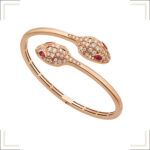 [Eternal Jewelry]SERPENTI BRACELET PINK GOLD DIAMOND DOUBLE SNAKE - Image 2