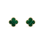 [Eternal Jewelry]CLOVER MINI 9.5MM MALACHITE  EARRINGS - Image 2
