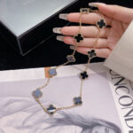 [Eternal Jewelry]CLOVER 10 MOTIFS ONYX NECKLACE - Image 13