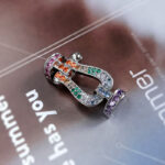[Eternal Jewelry]FORC LARGE HORSESHOE  COLORED DIAMOND BRACELET SILVER - Image 15