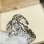 [Eternal Jewelry]SERPENTI DOUBLE RING SILVER DIAMOND PAVED - Image 7