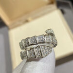 [Eternal Jewelry]SERPENTI DOUBLE RING SILVER DIAMOND PAVED - Image 9