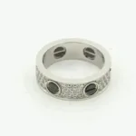 [Eternal Jewelry]LOVE RING 5.5MM DIAMONDS PAVED CERAMIC - Image 2