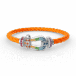[Eternal Jewelry]FORC LARGE HORSESHOE  COLORED DIAMOND BRACELET SILVER - Image 7
