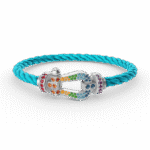 [Eternal Jewelry]FORC LARGE HORSESHOE  COLORED DIAMOND BRACELET SILVER - Image 8