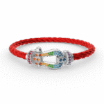 [Eternal Jewelry]FORC LARGE HORSESHOE  COLORED DIAMOND BRACELET SILVER - Image 10