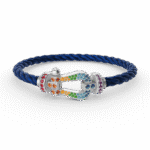 [Eternal Jewelry]FORC LARGE HORSESHOE  COLORED DIAMOND BRACELET SILVER - Image 2