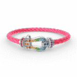 [Eternal Jewelry]FORC LARGE HORSESHOE  COLORED DIAMOND BRACELET SILVER - Image 12