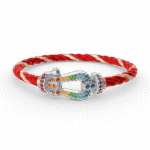 [Eternal Jewelry]FORC LARGE HORSESHOE  COLORED DIAMOND BRACELET SILVER - Image 13