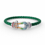 [Eternal Jewelry]FORC LARGE HORSESHOE  COLORED DIAMOND BRACELET SILVER - Image 3