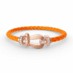 [Eternal Jewelry]FORCE LARGE HORSESHOE HALF DIAMOND BRACELET ROSE GOLD - Image 7