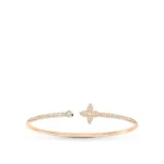 [Eternal Jewelry]IDYLLE PINK GOLD OPEN BRACELET DIAMOND PAVED