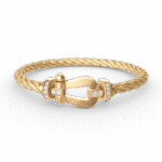[Eternal Jewelry]FORCE LARGE HORSESHOE HALF DIAMOND BRACELET GOLD - Image 4