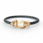 [Eternal Jewelry]FORCE LARGE HORSESHOE HALF DIAMOND BRACELET GOLD - Image 5