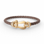 [Eternal Jewelry]FORCE LARGE HORSESHOE HALF DIAMOND BRACELET GOLD - Image 6