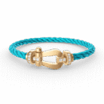 [Eternal Jewelry]FORCE LARGE HORSESHOE HALF DIAMOND BRACELET GOLD - Image 8