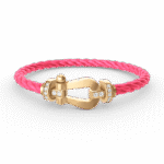 [Eternal Jewelry]FORCE LARGE HORSESHOE HALF DIAMOND BRACELET GOLD - Image 3