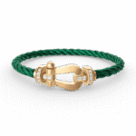 [Eternal Jewelry]FORCE LARGE HORSESHOE HALF DIAMOND BRACELET GOLD - Image 2