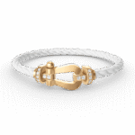 [Eternal Jewelry]FORCE LARGE HORSESHOE HALF DIAMOND BRACELET GOLD - Image 14
