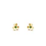 [Eternal Jewelry]FRIVOLE  FLOWER MALACHITE EARRINGS